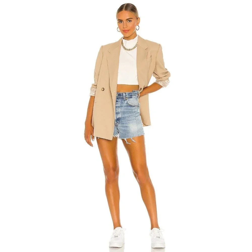 EB Denim OG Jean Denim Shorts in Light Wash 33 New Womens Jeans Revolve